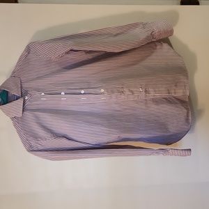 Finamore Napoli size 40 woman's button down long sleeve cotton shirt.